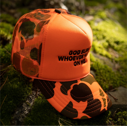 GBWHOM ORANGE CAMO TRUCKER